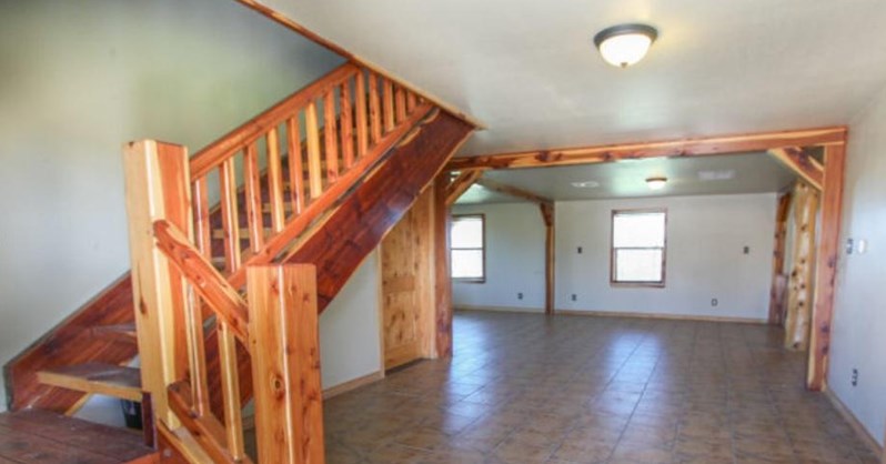 Wooden Stairs in living room