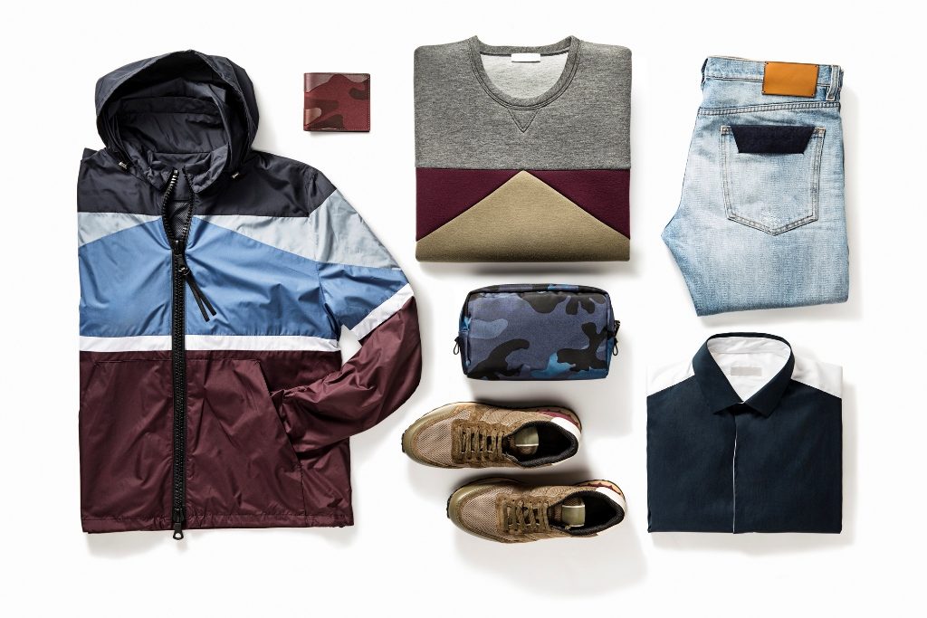 Flatlay of clothes for men