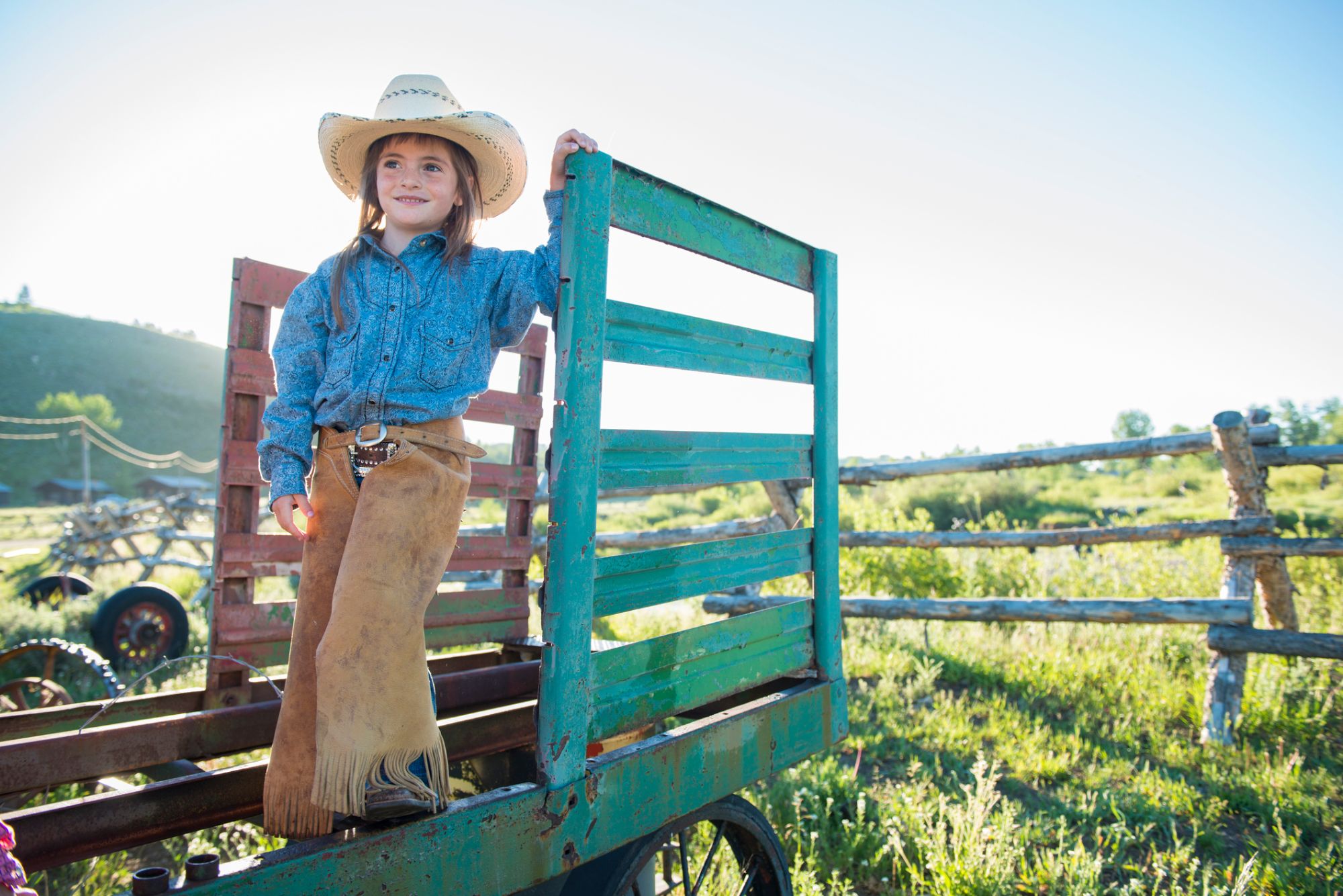 Little girl in a cowgirl costume