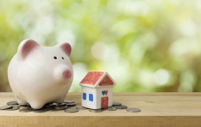 Piggy Bank Save Money for House Down Payment