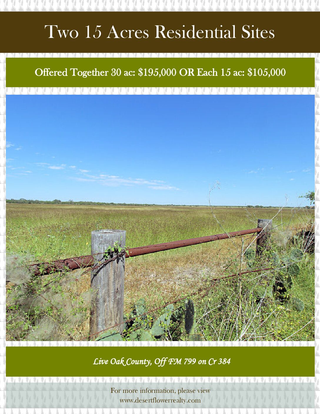 CR 384, George West , Texas 30 AC Brochure